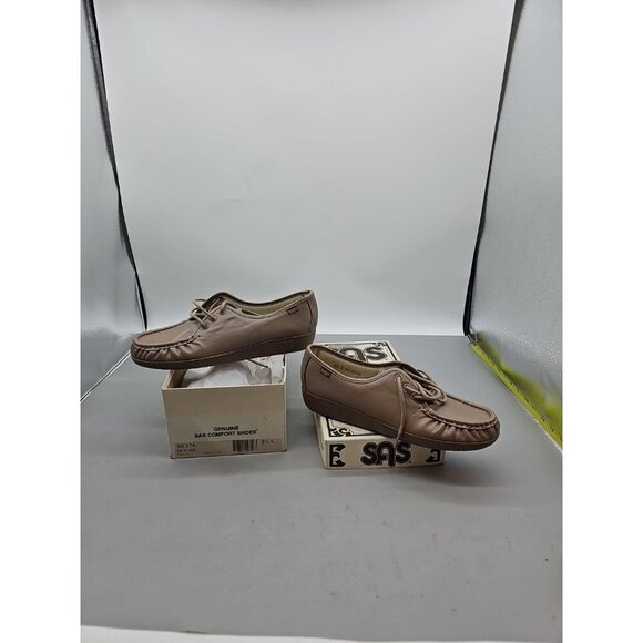 SAS Shoes - SAS Siesta Lace Up Soft Step Walking Shoe Taupe Womens 8.5 Hand-sewn USA Leather